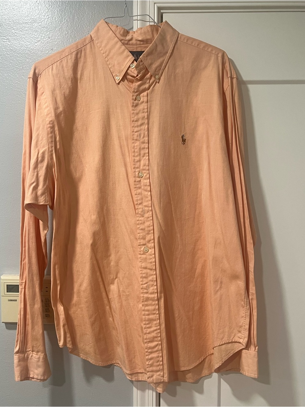 Polo by Ralph Lauren Men's Light Peach Button-Down Shirt